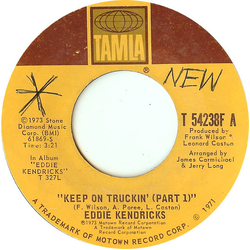 Eddie Kendricks Keep On Truckin' Vinyl 7" USED