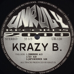 Krazy B Jibberish USED VINYL 12INCH 33 S RPM