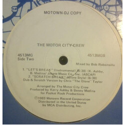 The Motor City Crew Let's Break USED VINYL 12INCH 33 S RPM PROMO