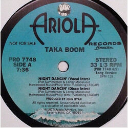 Taka Boom Night Dancin' USED VINYL 12INCH PROMO 33 S RPM