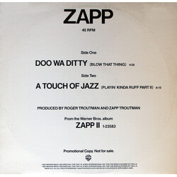 Zapp Doo Wa Ditty (Blow That Thing) / A Touch Of Jazz (Playin' Kinda Ruff Part II) USED VINYL 12INCH PROMO