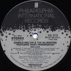 Harold Melvin And The Blue Notes / Teddy Pendergrass Bad Luck / Don't Leave Me This Way USED VINYL 12INCH 33 S RPM PROMO