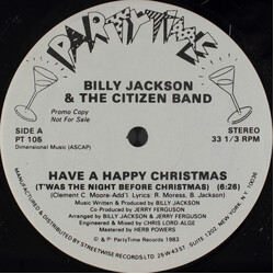 Billy Jackson & The Citizens' Band Have A Happy Christmas (T'Was The Night Before Christmas) USED VINYL 12INCH 33 S RPM PROMO