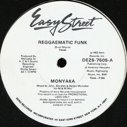 Monyaka Reggaematic Funk USED VINYL 12INCH PROMO 33 S RPM