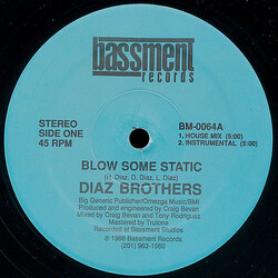 The Diaz Brothers Blow Some Static USED VINYL 12INCH 45 RPM