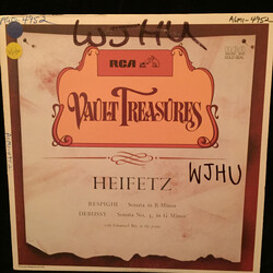 Jascha Heifetz / Emanuel Bay Respighi Sonata In G Minor - Debussy Sonata No. 3 Vinyl LP USED