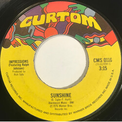 The Impressions Sunshine USED VINYL 7INCH 45 RPM