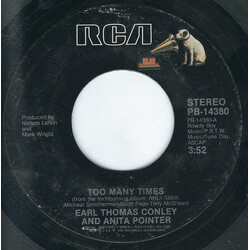 Earl Thomas Conley / Anita Pointer Too Many Times / Changes Of Love USED VINYL 7INCH 45 RPM STYRENE