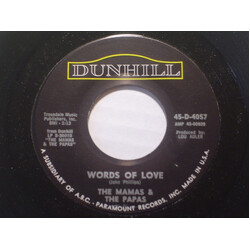 The Mamas & The Papas Words Of Love / Dancing In The Street USED VINYL 7INCH SINGLE 45 RPM