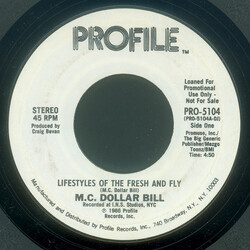 MC Dollar Bill Lifestyles Of The Fresh And Fly USED VINYL 7INCH 45 RPM PROMO