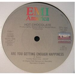 Hot Chocolate Are You Getting Enough Happiness USED VINYL 12INCH PROMO