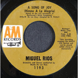 Miguel Ríos A Song Of Joy / El Rio USED VINYL 7INCH 45 RPM SINGLE STEREO