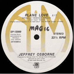 Jeffrey Osborne Plane Love USED VINYL 12INCH 33 S RPM