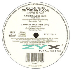 2 Brothers On The 4th Floor Never Alone Vinyl 12" USED