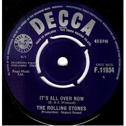 The Rolling Stones It's All Over Now USED VINYL 7INCH 45 RPM SINGLE