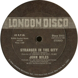 John Miles Stranger In The City / Slowdown VINYL 12" USED