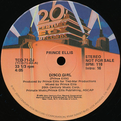 Prince Ellis Disco Girl Vinyl 12" USED