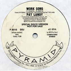 Pat Lundy Work Song VINYL 12" USED