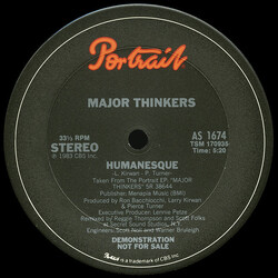 The Major Thinkers Humanesque USED VINYL 12INCH 33 S RPM PROMO