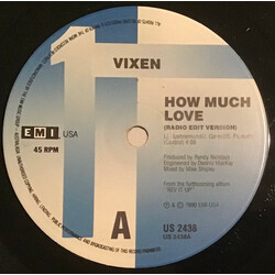 Vixen (2) How Much Love USED VINYL 12INCH 7INCH 45 RPM STEREO