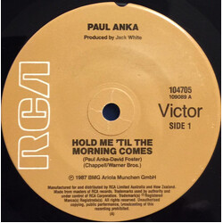 Paul Anka Hold Me 'Til The Morning Comes / Until The Day We Said Goodbye USED VINYL 7INCH 45 RPM SINGLE