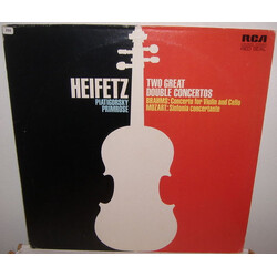 Jascha Heifetz / Gregor Piatigorsky / William Primrose / Johannes Brahms / Wolfgang Amadeus Mozart Two Great Double Concertos Vinyl LP USED