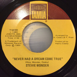 Stevie Wonder Never Had A Dream Come True USED VINYL 7INCH 45 RPM SINGLE