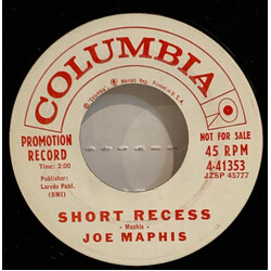 Joe Maphis Short Recess USED VINYL 7INCH 45 RPM SINGLE PROMO