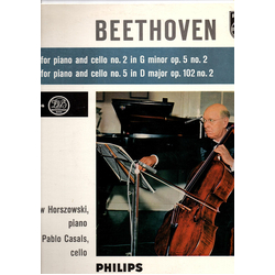Pablo Casals Beethoven Cello Sonatas Nos 2 & 5 Vinyl LP USED