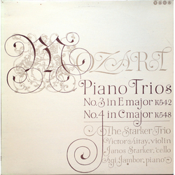 Wolfgang Amadeus Mozart / The Starker Trio Piano Trios No3 In E Major K542, No4 C Major K548 Vinyl LP USED