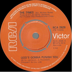 The Tymes God's Gonna Punish You USED VINYL 7INCH SINGLE