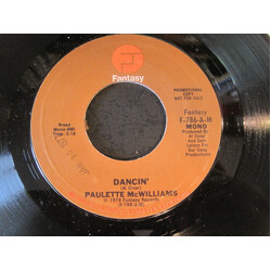Paulette McWilliams Dancin' USED VINYL 7INCH 45 RPM PROMO STEREO MONO