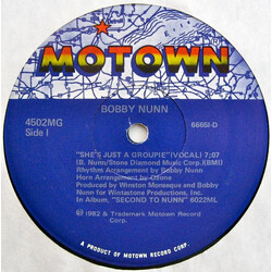 Bobby Nunn She's Just A Groupie USED VINYL 12INCH 33 S RPM SINGLE