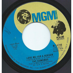 The Osmonds Love Me For A Reason / Fever USED VINYL 7INCH STYRENE
