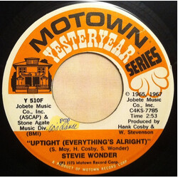 Stevie Wonder Uptight (Everything's Alright) / Castles In The Sand USED VINYL 7INCH 45 RPM SINGLE REISSUE