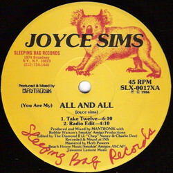 Joyce Sims (You Are My) All And All VINYL 12" USED