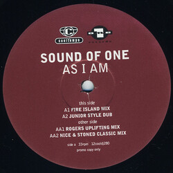 Sound Of One As I Am USED VINYL 12INCH 33 S RPM PROMO