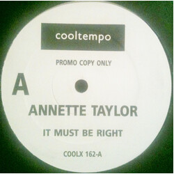 Annette Taylor It Must Be Right USED VINYL 12INCH PROMO