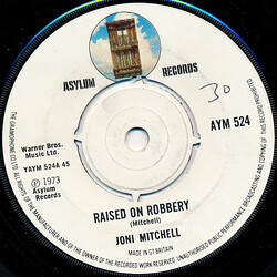 Joni Mitchell Raised On Robbery USED VINYL 7INCH 45 RPM