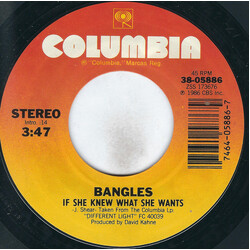 Bangles If She Knew What She Wants USED VINYL 7INCH 45 RPM STYRENE STEREO