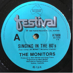 The Monitors (2) Singing In The 80's USED VINYL 7INCH 45 RPM SINGLE