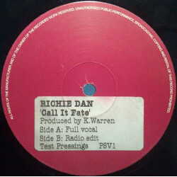 Richie Dan Call It Fate VINYL 12" USED