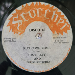Tony Tuff / Errol Scorcher Run Come Come / Roach In The Toilet USED VINYL 12INCH 45 RPM