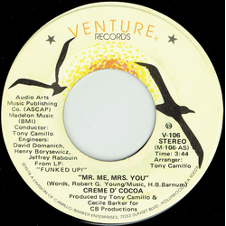 Creme D'Cocoa Mr. Me, Mrs. You / Leading Lady Vinyl 7" USED
