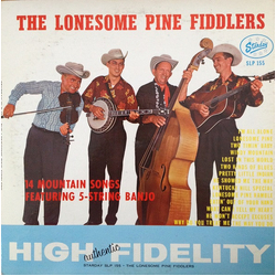 The Lonesome Pine Fiddlers 14 Mountain Songs Featuring 5-String Banjo Vinyl LP USED