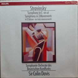 Igor Stravinsky / Sir Colin Davis / Symphonie-Orchester Des Bayerischen Rundfunks Symphony in C, Symphony in 3 Movements Vinyl LP USED