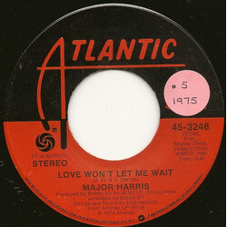 Major Harris Love Won't Let Me Wait USED VINYL 7INCH 45 RPM SINGLE