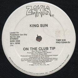 King Sun On The Club Tip USED VINYL 12INCH 33 S RPM PROMO