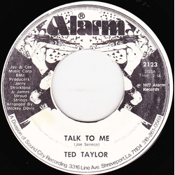 Ted Taylor Talk To Me Vinyl 7" USED