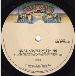Kiss Sure Know Something USED VINYL 7INCH SINGLE 45 RPM